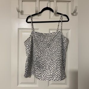 Blue Polka Dot Silky Tank